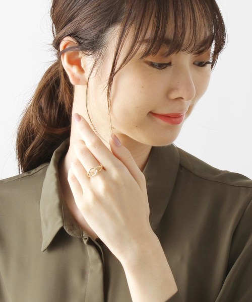 COCOSHNIK(ココシュニック)の「オーバル チェーンリング(リング・レディース・ホワイト系その他7・10号/14号/12号)」の3枚目の写真
