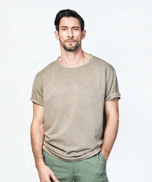 junhashimoto(ジュンハシモト)の「MINI URAKE S/S(Tシャツ/カットソー・メンズ・ベージュ/ネイビー/オレンジ・2/4/3/5)」の2枚目の写真