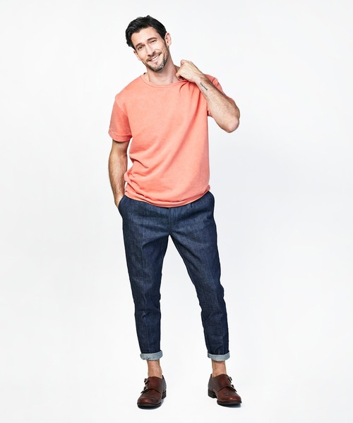 junhashimoto(ジュンハシモト)の「MINI URAKE S/S(Tシャツ/カットソー・メンズ・ベージュ/ネイビー/オレンジ・2/4/3/5)」の7枚目の写真