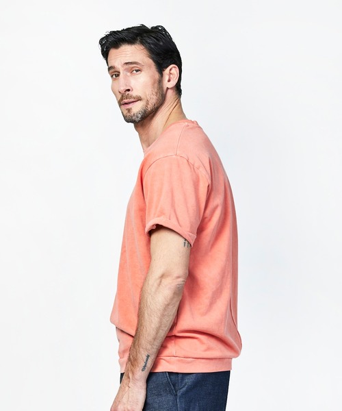 junhashimoto(ジュンハシモト)の「MINI URAKE S/S(Tシャツ/カットソー・メンズ・ベージュ/ネイビー/オレンジ・2/4/3/5)」の4枚目の写真