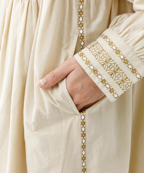 MILKFED.（ミルクフェド）の「PRINTED TRIM DRESS（ワンピース・レディース・ベージュ/ピンク/ブルー・ONE SIZE）」の8枚目の写真