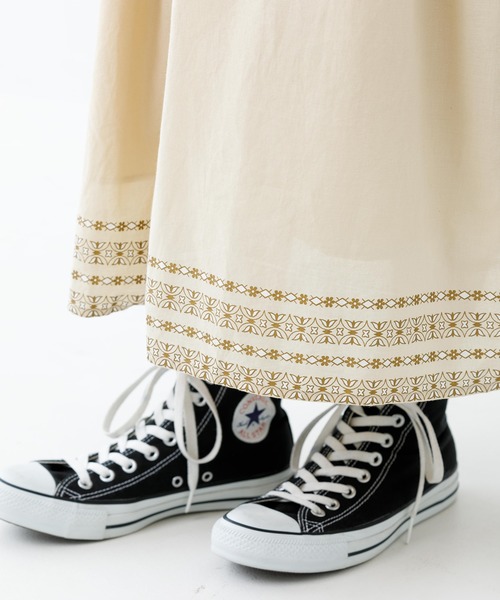 MILKFED.（ミルクフェド）の「PRINTED TRIM DRESS（ワンピース・レディース・ベージュ/ピンク/ブルー・ONE SIZE）」の7枚目の写真