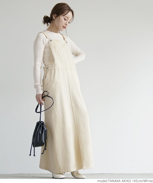 coca（coca）（コカ）の「チノサロペットスカート（サロペット/オーバーオール・レディース・ブラック/ホワイト・ONE SIZE）」の8枚目の写真