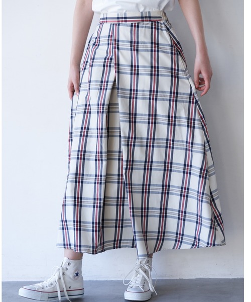 AMERICAN HOLIC（アメリカンホリック）の「ラップ風フレアスカート　＊〇（スカート・レディース・ブルー系その他6/イエロー系その他3/ブルー系その他/ドット/チェック/その他14・M/L）」の5枚目の写真