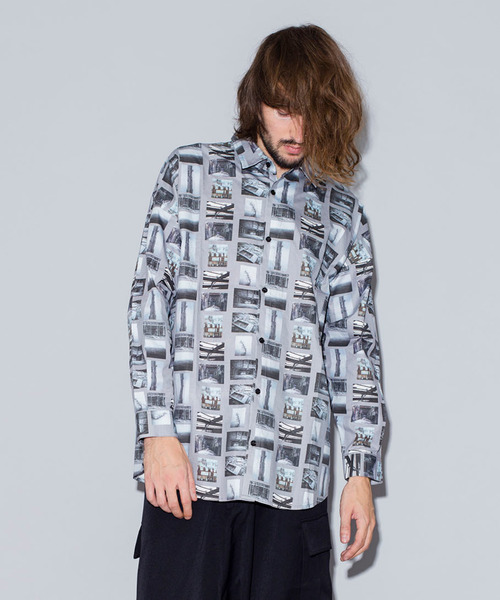 NO ID.（ノーアイディ）の「フォトグラフィックプリントSH（シャツ/ブラウス・メンズ・ホワイト/ブラック/グレー・ONE SIZE）」の3枚目の写真