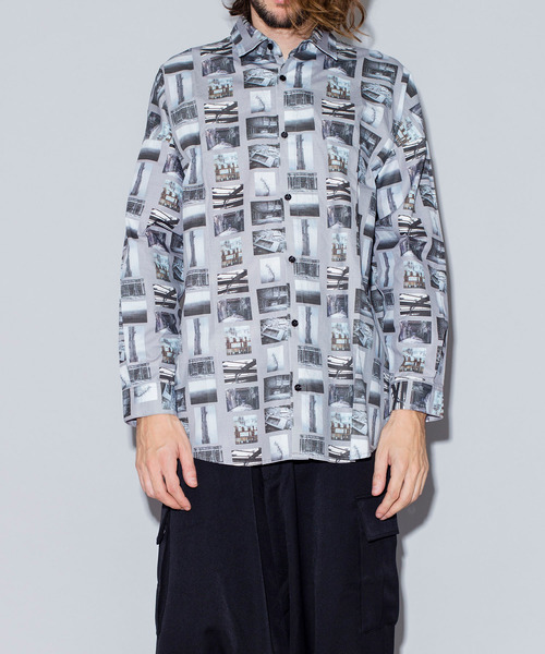 NO ID.（ノーアイディ）の「フォトグラフィックプリントSH（シャツ/ブラウス・メンズ・ホワイト/ブラック/グレー・ONE SIZE）」の14枚目の写真