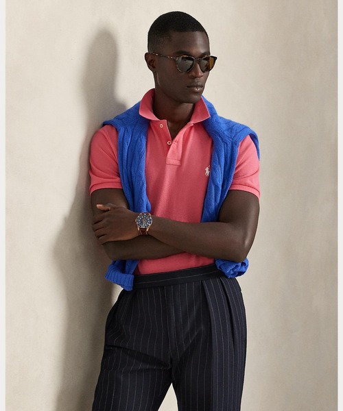 POLO RALPH LAUREN(ポロ ラルフ ローレン)の「アイコニック メッシュ ポロシャツ(ポロシャツ・メンズ・ピンク・X-SMALL/SMALL/MEDIUM/LARGE/X-LARGE/XX-LARGE)」の6枚目の写真