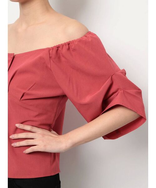 EMODA（エモダ）の「アームタック2WAYトップ（シャツ/ブラウス・レディース・ピンク/グレー/ブラック/ブラウン・FREE）」の14枚目の写真