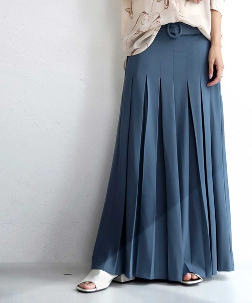 antiqua（アンティカ）の「ベルト付きプリーツワイドパンツ（その他パンツ・レディース・ベージュ/テラコッタ/グリーン系その他/ブルー系その他・FREE）」の21枚目の写真