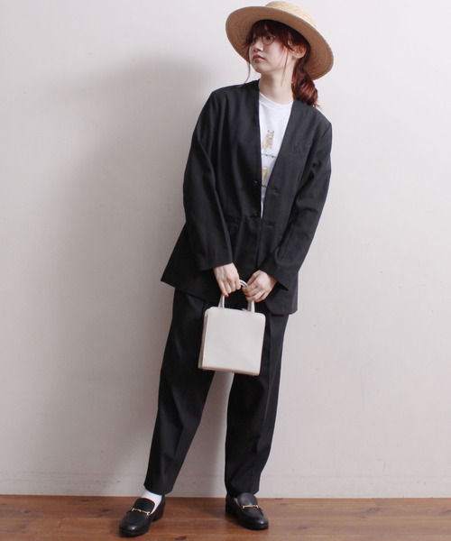 fig London（フィグロンドン）の「_60/2 GV twill JK（ノーカラー 