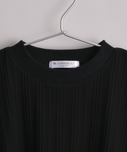 classicalelf(クラシカルエルフ)の「キッズ ランダムリブ ミドル丈無地クルーネックビッグTシャツ(半袖)(Tシャツ/カットソー・キッズ・ベージュ/ブラック/ホワイト・150/140/130)」の10枚目の写真