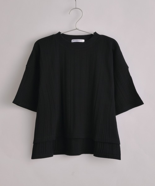 classicalelf(クラシカルエルフ)の「キッズ ランダムリブ ミドル丈無地クルーネックビッグTシャツ(半袖)(Tシャツ/カットソー・キッズ・ベージュ/ブラック/ホワイト・150/140/130)」の19枚目の写真