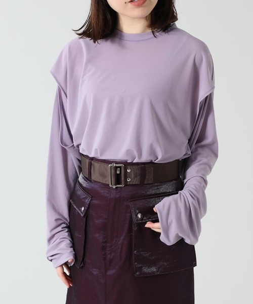 セール Creolme スリーブスリットロングtシャツ Tシャツ カットソー Creolme クレオルム のファッション通販 Zozotown