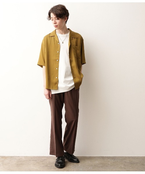 JUNRED（ジュンレッド）の「オータムオープンカラーシャツ（シャツ/ブラウス・メンズ・ブラウン/イエロー/サックスブルー/ライトグレー・S/M/L）」の21枚目の写真