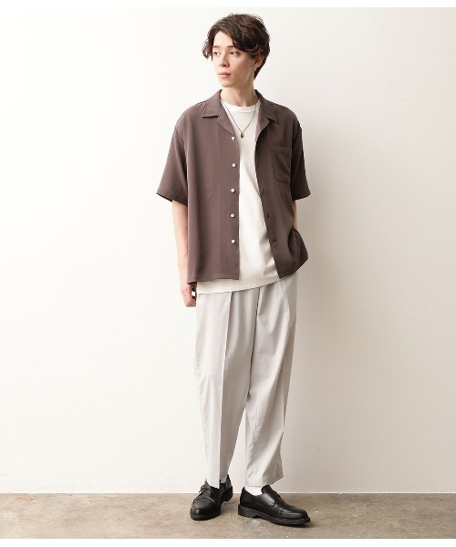 JUNRED（ジュンレッド）の「オータムオープンカラーシャツ（シャツ/ブラウス・メンズ・ブラウン/イエロー/サックスブルー/ライトグレー・S/M/L）」の17枚目の写真