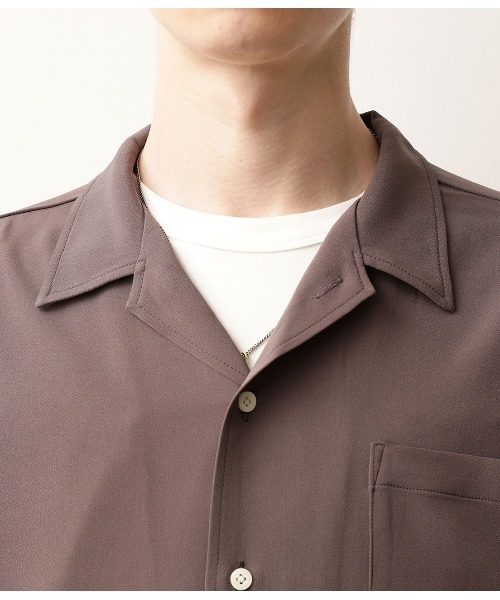 JUNRED（ジュンレッド）の「オータムオープンカラーシャツ（シャツ/ブラウス・メンズ・ブラウン/イエロー/サックスブルー/ライトグレー・S/M/L）」の8枚目の写真