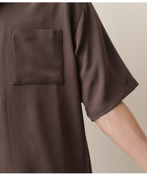 JUNRED（ジュンレッド）の「オータムオープンカラーシャツ（シャツ/ブラウス・メンズ・ブラウン/イエロー/サックスブルー/ライトグレー・S/M/L）」の18枚目の写真