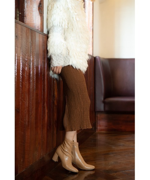 REZOY（リゾイ）の「【REZOY】スクエアショートブーツ（ブーツ・レディース・ブラック/ダークブラウン/アイボリー/ブラック系その他/ベージュ・S/M/L）」の12枚目の写真