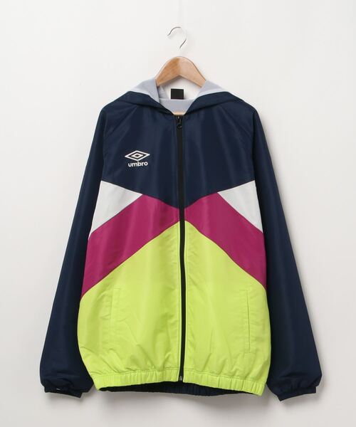 UMBRO(アンブロ)の「アンブロ UMBRO WM ラインドサーモジヤケツト(ナイロンジャケット・レディース・ネイビー/ホワイト×グレー/ブラック・XL/L/S/M)」の3枚目の写真