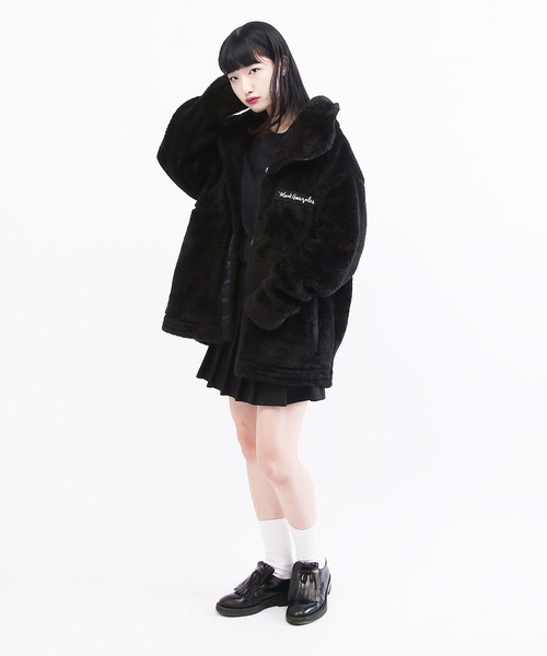 Mark Gonzales(マーク・ゴンザレス)の「Mark Gonzales / マークゴンザレス Lulu&Arnie 別注 コラボ ハイネック フリース ボアブルゾン(ブルゾン・メンズ・ホワイト/ブラック/モカ/グレイッシュベージュ/レオパード・MEDIUM/LARGE/X-LARGE)」の7枚目の写真