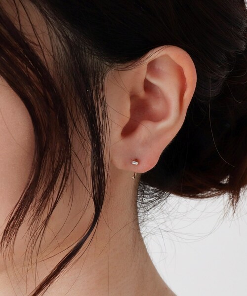 K18YG/PG/WG pt900【0.3ct】バケットカット ダイヤモンドフープ