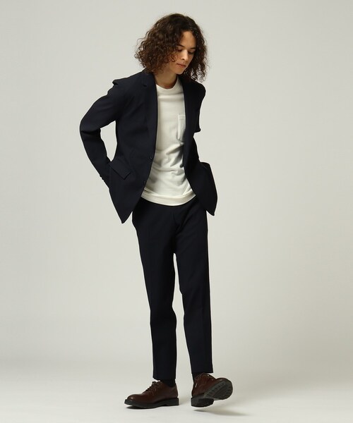 tk.TAKEO KIKUCHI（ティーケータケオキクチ）の「EVALET(R)テーパードパンツ（スーツパンツ・メンズ・チャコールグレー/ライトベージュ/ダークネイビー・03/04/02/01）」の6枚目の写真