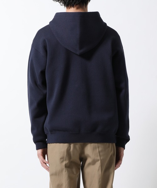 ADAM ET ROPE'（アダムエロペ）の「ガスコットン ルーズシルエット フードZIPパーカー（パーカー・メンズ・ネイビー/ターコイズブルー/テラコッタ・M/L）」の19枚目の写真