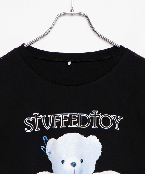 WEGO（ウィゴー）の「WEGO/レースアップスリーブクマロンT（Tシャツ/カットソー・レディース・ブラック/ブラック系その他・FREE）」の6枚目の写真