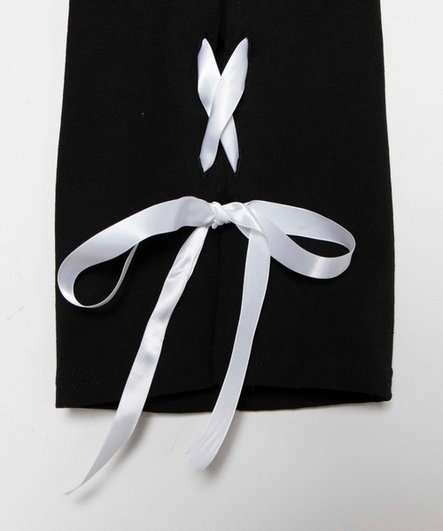 WEGO（ウィゴー）の「WEGO/レースアップスリーブクマロンT（Tシャツ/カットソー・レディース・ブラック/ブラック系その他・FREE）」の11枚目の写真