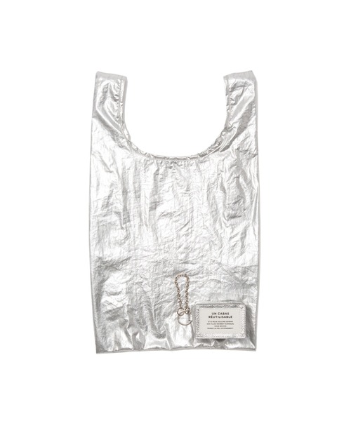 Francfranc（フランフラン）の「バッグチャームエコバッグ タイポ シルバー（エコバッグ/サブバッグ・レディース・シルバー・FREE）」の3枚目の写真