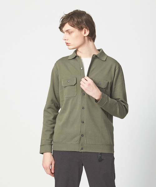 ABAHOUSE（アバハウス）の「ハイストレッチ PE 天竺 ポロ カーディガンジャケット（カーディガン/ボレロ・メンズ・ネイビー/グレイッシュベージュ/カーキ・44/48/46）」の20枚目の写真