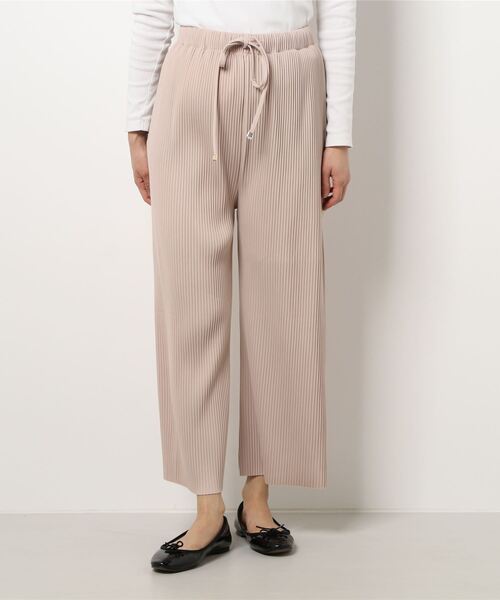 無地ウエストゴム紐プリーツイージーパンツ フルレングス その他パンツ Chez Toi シェトワ のファッション通販 Zozotown