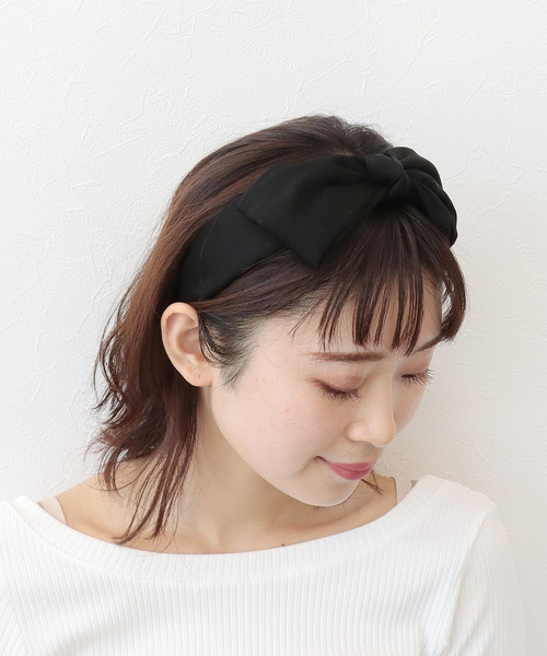 Three Four Time（ｽﾘｰﾌｫｰﾀｲﾑ）の「リボンカチューシャ（カチューシャ・レディース・ベージュ/ブラック/ブラウン・FREE）」の12枚目の写真