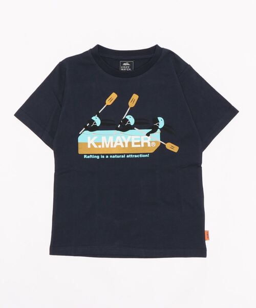KRIFF MAYER Kid's Collection（クリフメイヤーキッズコレクション）の「半袖ロゴT(ボート)（Tシャツ/カットソー・キッズ・オフホワイト/ネイビー/カラフル/ライトグリーン/ブラウン・120/130/160/150/170/140）」の5枚目の写真