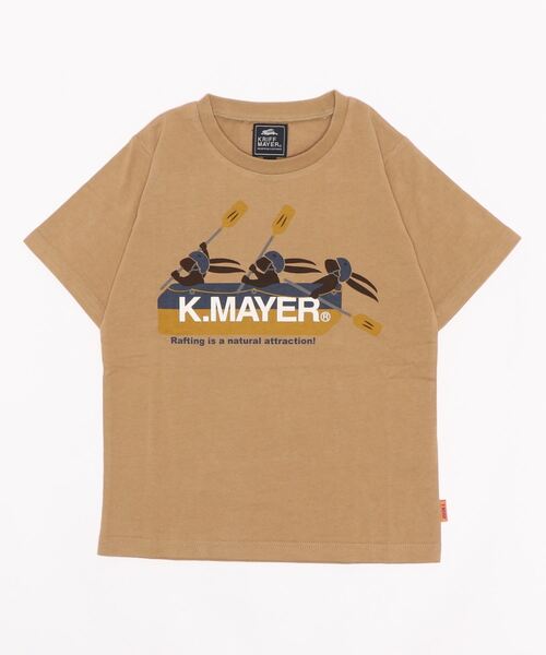 KRIFF MAYER Kid's Collection（クリフメイヤーキッズコレクション）の「半袖ロゴT(ボート)（Tシャツ/カットソー・キッズ・オフホワイト/ネイビー/カラフル/ライトグリーン/ブラウン・120/130/160/150/170/140）」の3枚目の写真