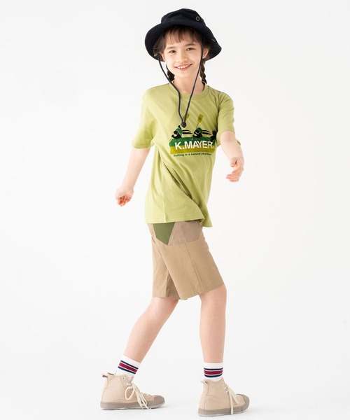 KRIFF MAYER Kid's Collection（クリフメイヤーキッズコレクション）の「半袖ロゴT(ボート)（Tシャツ/カットソー・キッズ・オフホワイト/ネイビー/カラフル/ライトグリーン/ブラウン・120/130/160/150/170/140）」の10枚目の写真