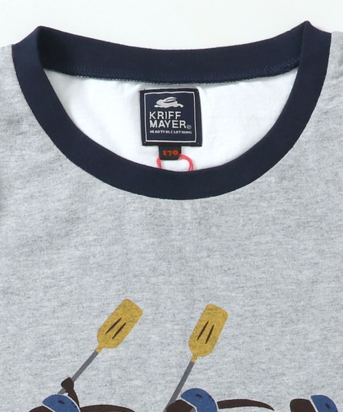 KRIFF MAYER Kid's Collection（クリフメイヤーキッズコレクション）の「半袖ロゴT(ボート)（Tシャツ/カットソー・キッズ・オフホワイト/ネイビー/カラフル/ライトグリーン/ブラウン・120/130/160/150/170/140）」の12枚目の写真
