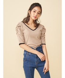 パワショルラインカラートップス