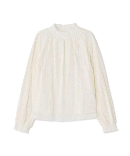 N.(N. Natural Beauty Basic)(エヌエヌナチュラルビューティーベーシック)の「レースシャーリングネックブラウス(シャツ/ブラウス・レディース・ブラック/ホワイト/ブルー・MEDIUM)」の17枚目の写真