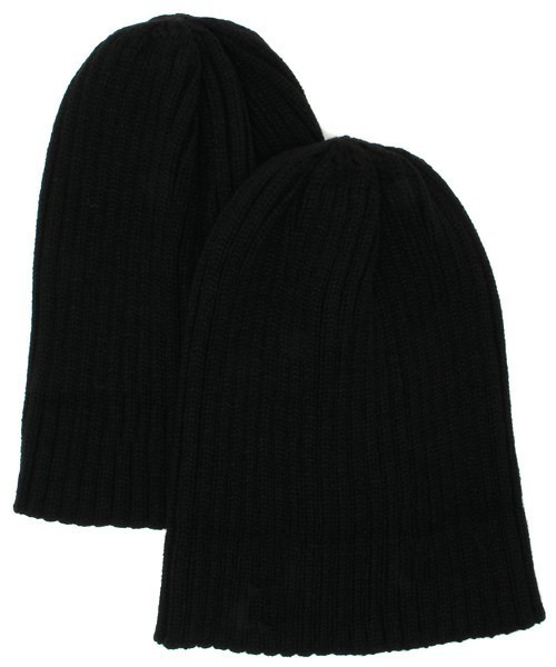 603（ロクマルサン）の「603 2piecesニット帽 （ニットキャップ/ビーニー・レディース・オフホワイト/ブラック/グレー・FREE）」の3枚目の写真