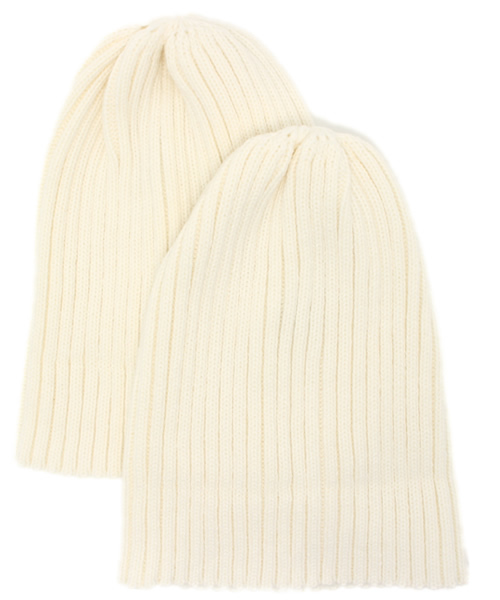 603（ロクマルサン）の「603 2piecesニット帽 （ニットキャップ/ビーニー・レディース・オフホワイト/ブラック/グレー・FREE）」の11枚目の写真