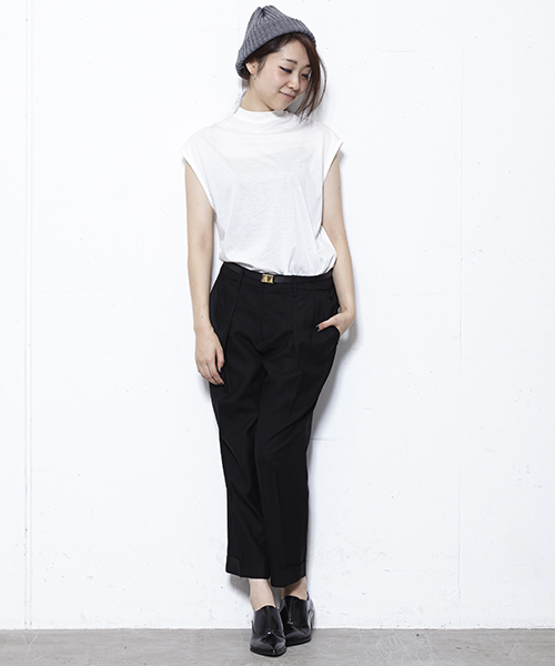 603（ロクマルサン）の「603 2piecesニット帽 （ニットキャップ/ビーニー・レディース・オフホワイト/ブラック/グレー・FREE）」の10枚目の写真