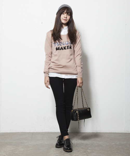 603（ロクマルサン）の「603 2piecesニット帽 （ニットキャップ/ビーニー・レディース・オフホワイト/ブラック/グレー・FREE）」の17枚目の写真