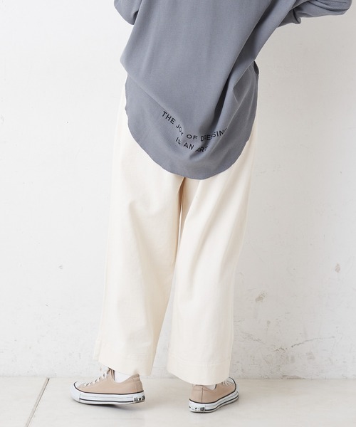 PUAL CE CIN(ピュアルセシン)の「綿麻カツラギストレッチタックパンツ(その他パンツ・レディース・チャコールグレー/アイボリー/ナチュラル・FREE)」の15枚目の写真