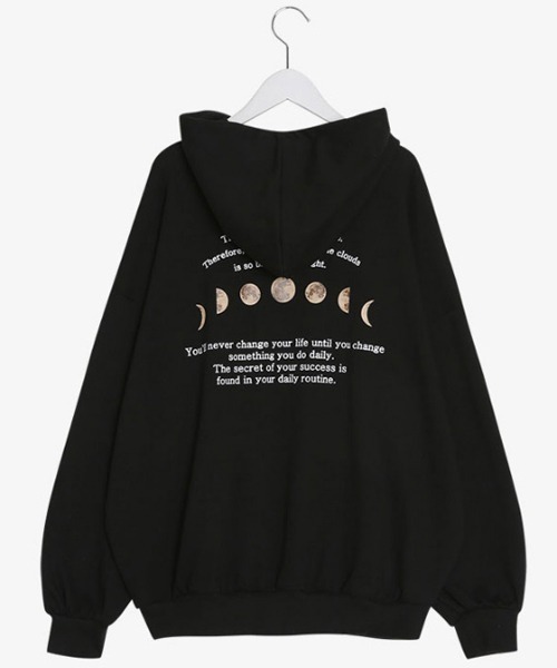 SONA（ソナ）の「SONYUNARA バックプリントフードパーカー（パーカー・レディース・ブラック/カーキ/ブルー/アイボリー・FREE）」の8枚目の写真