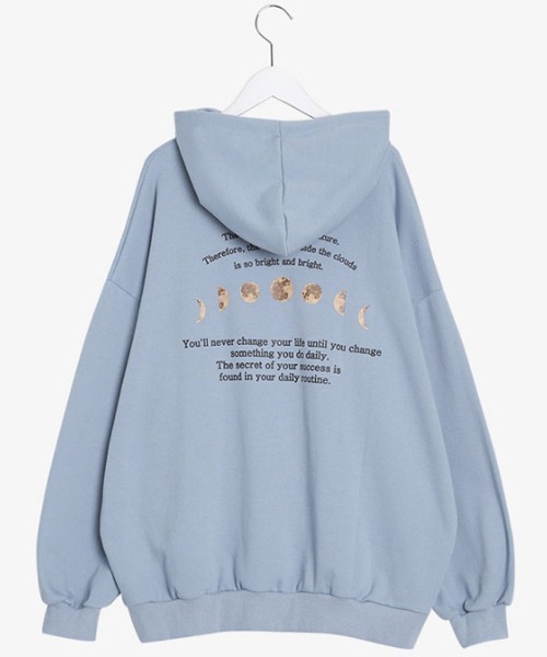 SONA（ソナ）の「SONYUNARA バックプリントフードパーカー（パーカー・レディース・ブラック/カーキ/ブルー/アイボリー・FREE）」の19枚目の写真