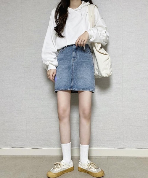 SONA（ソナ）の「SONYUNARA バックプリントフードパーカー（パーカー・レディース・ブラック/カーキ/ブルー/アイボリー・FREE）」の12枚目の写真