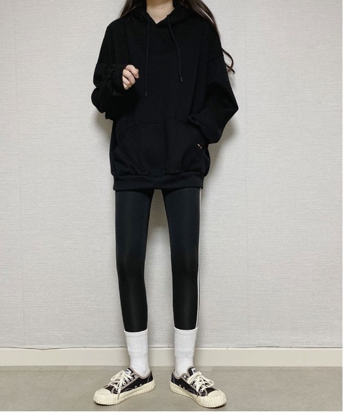 SONA（ソナ）の「SONYUNARA バックプリントフードパーカー（パーカー・レディース・ブラック/カーキ/ブルー/アイボリー・FREE）」の7枚目の写真