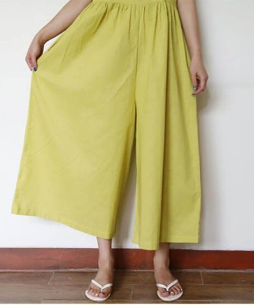 大人シルエット 綿麻 オールインワンノースリーブワンピース