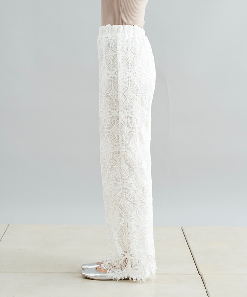 DouDou（ドゥドゥ）の「レースイージーパンツ（その他パンツ・レディース・ホワイト/ブラック・FREE）」の19枚目の写真